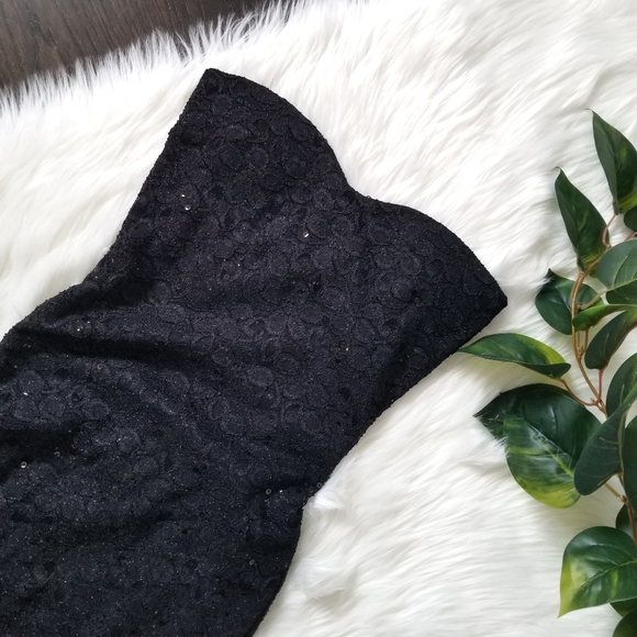 Eclipse Black Sequin Bodycon Dress - Picture 2 of 5